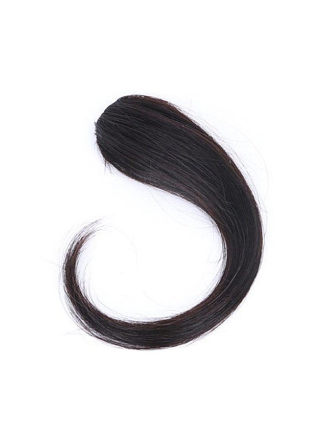 Remeehi Hand Made Long Straight Bangs 1pcs Invisible Clip In Side Bangs Human Hair Nature Look Hair Piece Extension Natural Black - Image 1